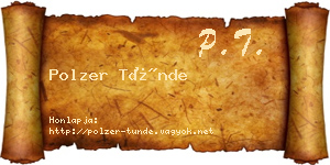 Polzer Tünde névjegykártya